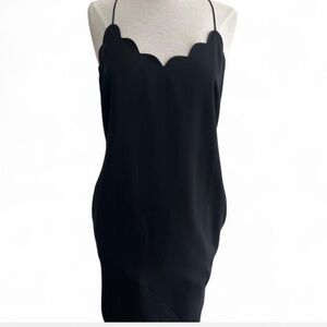 J. Crew Scalloped Tank Dress in Black - Size 6